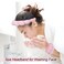 spa headband for women and girls. Bubble skin care headband, makeup hair band set with wristbands, and a fluffy hair claw for face cleaning, (Pink)
