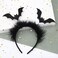 Halloween Bat Headband Black Bat Hair Headband with Feathers Designs Cute Bat Wings Hair Bands Halloween Hair Hoop Halloween Festival Party Cosplay Costume Hair Accessories for Women 1PCS
