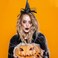 DIUEWOW Halloween Headbands for Women Kids Witch Hat Hairbands Small Witch Hair Hoops Halloween Hair Accessories