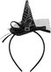 DIUEWOW Halloween Headbands for Women Kids Witch Hat Hairbands Small Witch Hair Hoops Halloween Hair Accessories
