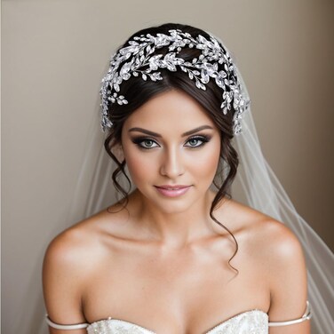 Wedding Headband Rhinestone Bridal Headpiece Handmade Wedding Hair Accessories