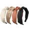 4 Pack Knotted Satin Headbands for Women - Cute Non-Slip Fashion Hair Accessories