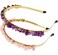 Rose Quartz Headband Amethyst Hair Accessories Crystal Mermaid Tiara Princess Headband for Girls 2pcs