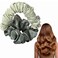 Heatless Curling silk Scrunchies for Women Heatless Curls Silk Hair Tie Silk Ponytail Holder Hair curling scrunchies No Heat Curls for Long Hair tie sleepy Soft Elastic Satin Scrunchie Roller Headband