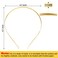 WILLBOND 24 Pieces Smooth Metal Headbands, Hair Band DIY Craft Frame, Plain Thin Bulk Headbands for Men Women Hair Accessory, Black, Silver, Gold