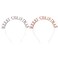 Lurrose 2pcs Merry Christmas Headband Diamond Letter Christmas Festive Headband Hair Hoops Holiday Tiara Xmas for Women Girls