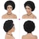 Ms Taj Headband Wig Human Hair Short Afro Kinky Curly Headband Wigs for Black Women Human Hair Glueless Afro Wigs for Women 150% Density Brizilian Virgin Hair Natural Black (10 inch)