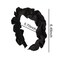 Black Satin Pleated Headbands for Women Cloth Ruched Headband Elastic Ruffled Fabric Hairband Hairbands for Girls Fashion French Wide Head Hair Band Hoop for Women Girls