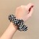 Buffalo Plaid Scrunchies Checkered Scrunchie Checkboard Elastic Hair Ties for Women Girls Checkered Accessories Black and White Scrunchies Ponytail Holders