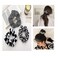 Buffalo Plaid Scrunchies Checkered Scrunchie Checkboard Elastic Hair Ties for Women Girls Checkered Accessories Black and White Scrunchies Ponytail Holders