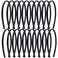 Lawie 20 Pack Black Thin Plastic Headbands with Teeth Comb Skinny Hard Non Slip Hair Bands for Crafts Elastic Wire Plain Slim Blank Crafting DIY Tiara Base Hairbands Bulk for Women Girls Adults
