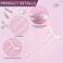 Lace Hair Bow with Long Tail Coquette Bows - Elegant White Ribbon Hair Accessory Hair Ribbons for Women (A Pair)