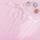 Lace Hair Bow with Long Tail Coquette Bows - Elegant White Ribbon Hair Accessory Hair Ribbons for Women (A Pair)
