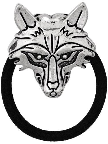 HAQUIL Metal Wolf Head Charm Hair Tie, Animal Pattern Elastic Rubber Band, Hair Holder, Hair Rope Accessories for Women