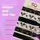 Sportybella - Tennis Hair Accessories for Girls (Black/White) - No Crease Hair Ties or Elastics, Tennis-Inspired Design for Players, Stylish Hair Accessories for Young Tennis Players - (6 pcs)