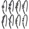 Lawie 8 Pack Rhinestone Flower Butterfly Bowknot Crown Rhinestone Jeweled Sparkly Black Metal Headbands Velvet Covered Thin Hair Bands with Teeth Non Slip Hair Clasp Holder Accessories for Women Girls