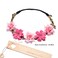 Flower Crown for Women Girls, Floral Headbands Elastic Ribbon Bridal Bridesmaid Fairy Headpiece for Party Wedding Beach (4 Pack