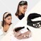 Ivyu Headbands - Knotted Pearl Diademas Para Mujer De Moda Hair Accessories Hairbands for Girls No Slip Fashion Cute Top Knot Headband Gift for Women Black Pink Gold