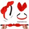 Jaciya Bow Headbands for Women Thin Headband with Bow Bunny Ears Girls Hair Accessories Solid Color