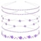 Jaciya Rhinestone Headband 4 Pieces Silver Bridal Headbands Purple Crystal Bling Headbands for Women Rhinestones Headbands for Women's Hair Wedding Hair Accessories