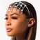 Rhinestone Headband Silver Hairhoop Hair Chain Crystal Hair Bands Hair Accessories for Women(3-Silver)