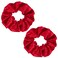 Mulberry Silk Scrunchies for Hair,Red Silky Stain Sleep Scrunchy No Damage Elastic Hair Ties Bands Ponytail Holder Accessories for 90s Women Girls Xmas Valentines Gift