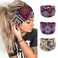 Jovono Boho Headbands Wide Bandeau Hair Bands Knotted Elastic Head Band Turban Stretch Head Wrp Yoga Outdoor Hairbands for Women and Girls(Pack of r3) (Set C)
