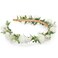 White Flower Crown Hairband - Rose Flower Headband for Women's Wedding, Party, Festival Decoration, Hair Styling Accessory