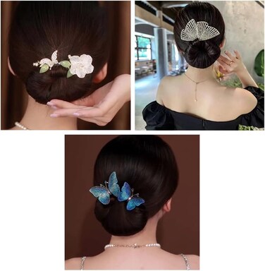 Ins Style Elegant Lazy Hair Curler, Crystal Hair Bun Maker, French Twist Hairstyle Bun Hair Accessories