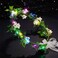 Light Up Flower Headband Crown for Women Flower Wreath Headbands Hair Accessories Bridal Costume Photo Props