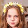 GORAIS Light Up Headband Gold Wedding Flower Headpiece Pearl Hair Accessories for Women and Girls