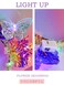 Light Up Glitter Flower Headbands Led Big Butterfly Headband Silver Rose Hair Accessories for Festival Women (Purple, one size-a)