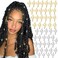 NAISKA Dreadlocks Beads, 50PCS Hair Braid Charms Gold Silver Metal Leaf Hair Clips Rings for Women Locs Accessories Jewelry