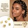 NAISKA 50Pcs Gold Hair Jewelry for Braids Metal Loc Dreadlock Accessories Adjustable Hair Rings Hair Cuff Non-Piercing Ear Cuffs Clip Jewelry for Women and Men