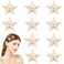 10 PCS Starfish Hair Clips Princess Alligator Hair Clips Cute Resin Beach Sea Star Hair Pins Mermaid Hair Clips Accessories for Women and Girls for Beach-themed Travel Party