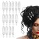 Bewudy 15 Pcs Hair Clips, Safety Pin Shape Hair Clips for Women, Goth Hair Accessories, Hair Pins for Girls Women(Sliver)