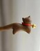 Green Sandalwood Hand Carved Wood Cat，Kitten Wood hairpin，Hair Stick Cat Shaped Hair，Bell wooden kitten，Hair Clip for Women Hair Accessories