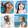 6 Pcs Starfish Hair Clips, Glitter Sea Star Hair Barrettes Starfish Hair Accessories Sequins Snap Hair Clip Beach Sea Star Hairpins for Women Girls(Pink, Purple, White)