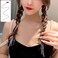 Hair Chains for Women, 4 Pieces Rhinestone Tassel Silver Hair Clips, Hair Extensions Decorative Hair Clip Hairpin for Girls Nightclub Party Headwear