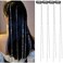 Hair Chains for Women, 4 Pieces Rhinestone Tassel Silver Hair Clips, Hair Extensions Decorative Hair Clip Hairpin for Girls Nightclub Party Headwear