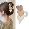 Valentines Heart Hair Claw Clips Large Khaki Hearts Hair Clips Hair Accessories for Women Girls, Elegant Matte Banana Clips Strong Hold Non Slip Hairpins Hair Clip for Thick or Thin Hair 1 Pcs