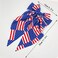 4th of July Bow Hair Clips for Women Girls, 2pcs Big Bows Independence Day Hair Accessories, USA Flag Design Long Tail Bowknot Hair Barrettes Nonslip Alligator Hair Pins Patriotic Party Decor