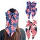 4th of July Bow Hair Clips for Women Girls, 2pcs Big Bows Independence Day Hair Accessories, USA Flag Design Long Tail Bowknot Hair Barrettes Nonslip Alligator Hair Pins Patriotic Party Decor