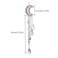 2 Pack Romantic Rhinestone Crescent Moon Star Charm Hair Clips, Crystal Beads Tassel Drop Hair Pins Chain Hairpin for Women Bridal Jewelry Hair Accessories (Silver, Gold)