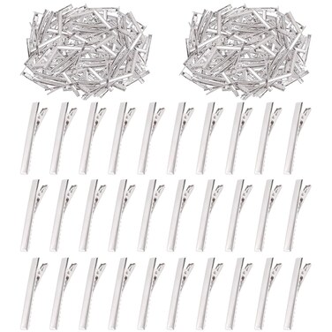 Swpeet 200Pcs 2.2inch - 5.6cm Alligator Hair Clips Kit, Perfect for Metal Duck Bill Hair Clips Flat Top Single Prong Hairpins for Hair Styling DIY Accessories (2.2 Inch)