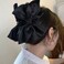 Jumwrit Hair Clip, Big Bow Hair Claw Strong Hold French Design Hair Jaw Clip, Black, Fashion Hair Styling Accessory for Women Girls