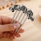 Jumwrit Wedding Crystal Hair Comb Long Rhinestone Butterfly Hair Side Comb Vintage Bride Bridesmaid Headpiece Bridal Hair Clip Comb Jewelry for Women Girls(Grey)