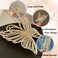 Butterfly Hair Claw Clips - Metal Gold Large Non-Slip Jaw Clamps with Luxury Rhinestone Pearl Design, Strong Hold for Thin or Thick Hair, 1Pcs