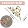 Cat Eye Flower Hair Clips with Pearl Rhinestones - Non-Slip Metal Claw Clips for Thick or Thin Hair, Fashion Hair Accessory for Women