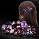 Aimimier Flower Crystal Hair Clip Rhinestone Barrettes Alligator Hair Clips Bun Hair Pins Bridal Hairpiece Wedding Hair Accessories for Women Girls (Purple)